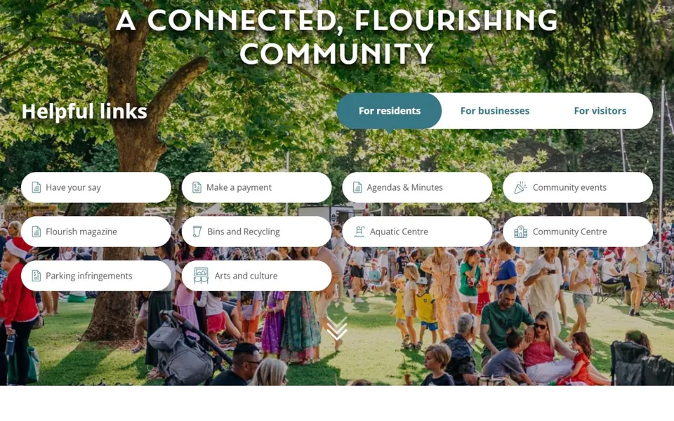 Town of Claremont website screenshot