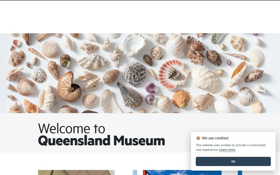 Queensland Museum website screenshot