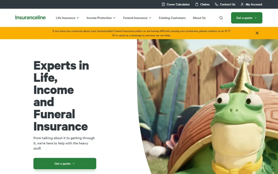 Insuranceline website screenshot