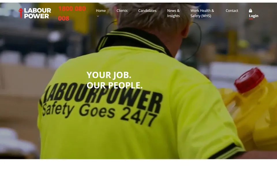 Labourpower website screenshot