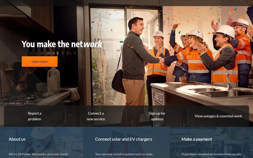 SA Power Networks website screenshot