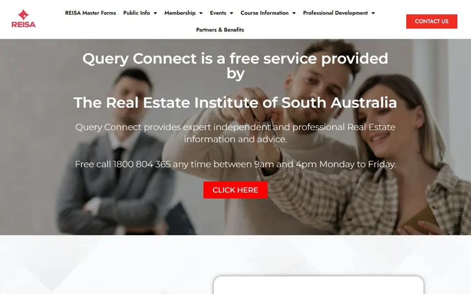 REISA website screenshot