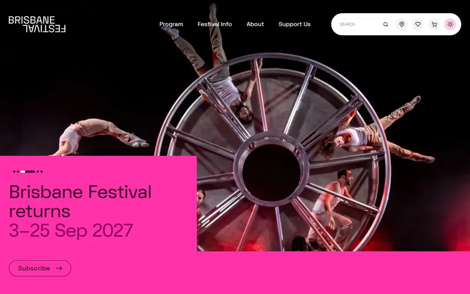 Brisbane Festival website screenshot