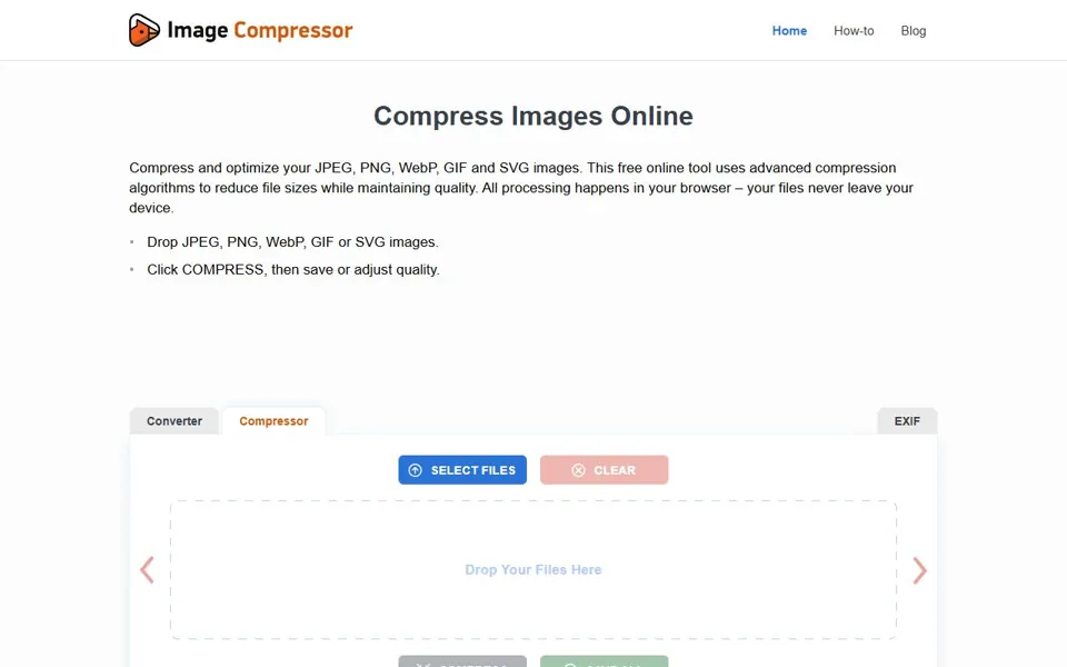 Optimizilla website screenshot