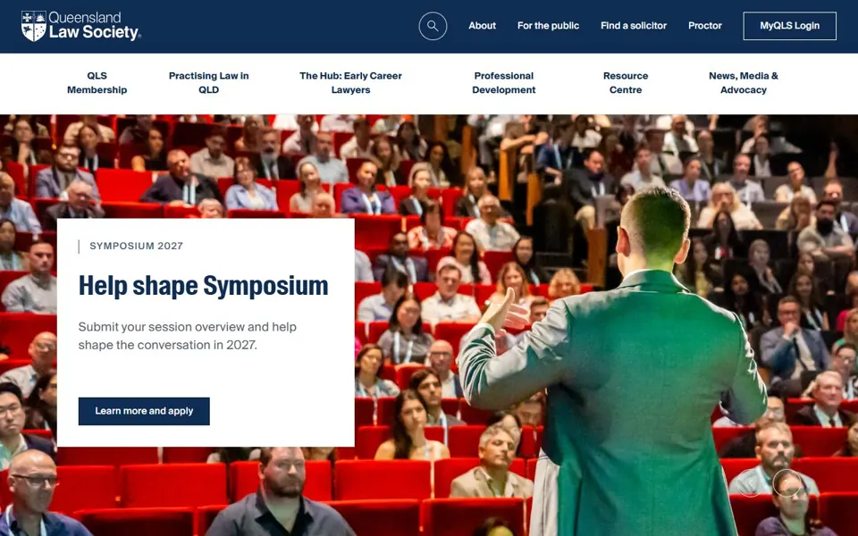 Queensland Law Society website screenshot