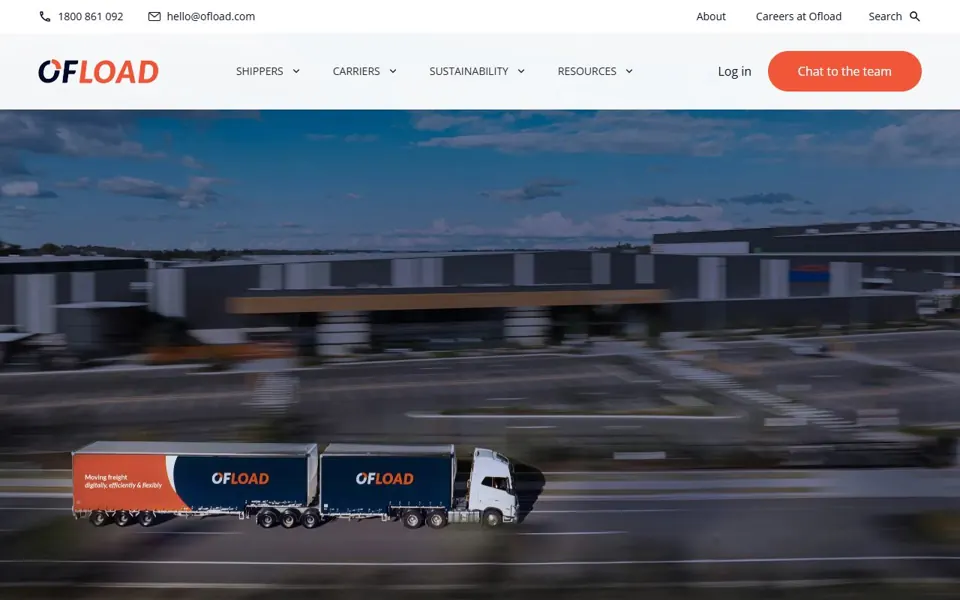 Ofload website screenshot