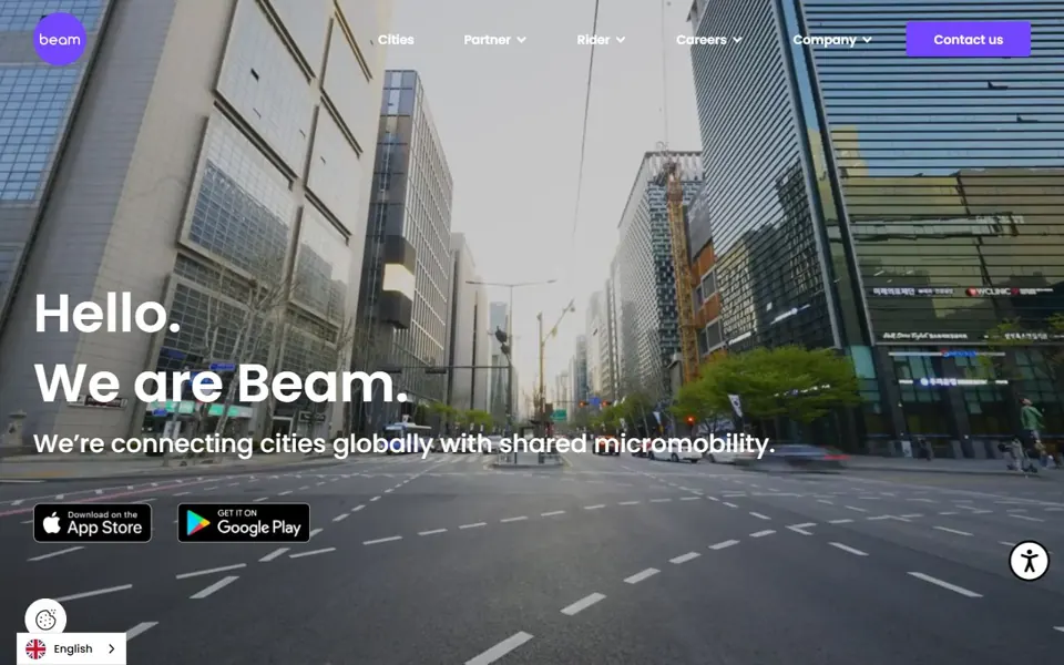 Beam website screenshot