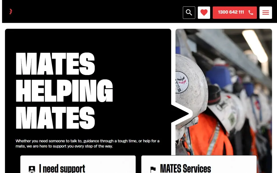 MATES website screenshot