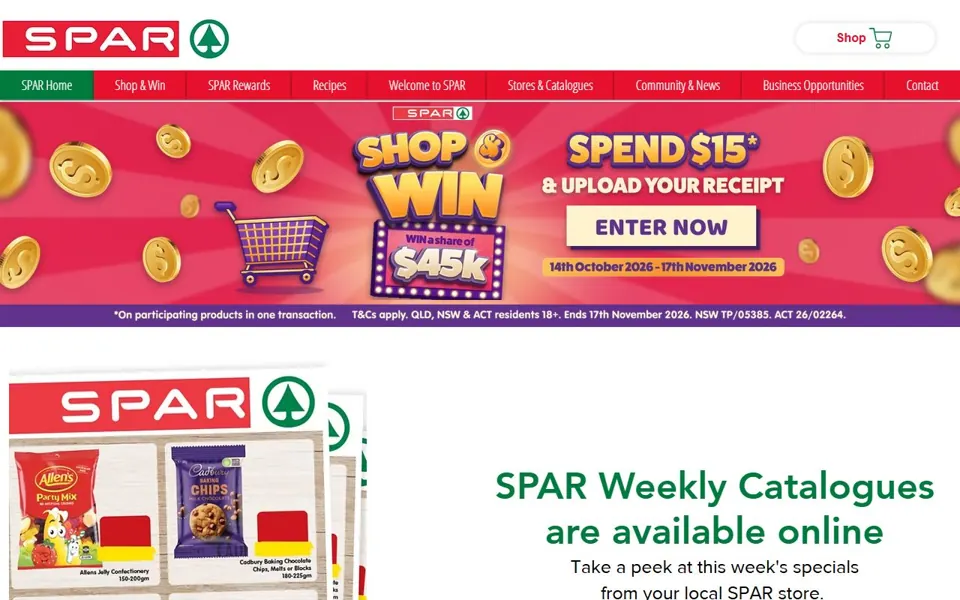 SPAR Australia website screenshot