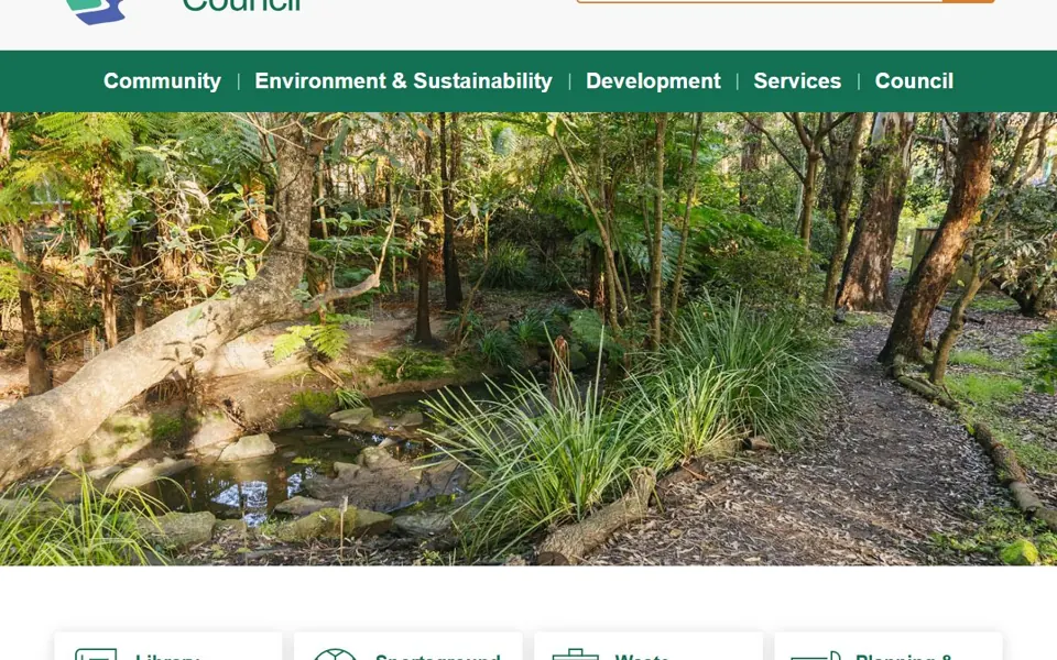 Lane Cove Council website screenshot