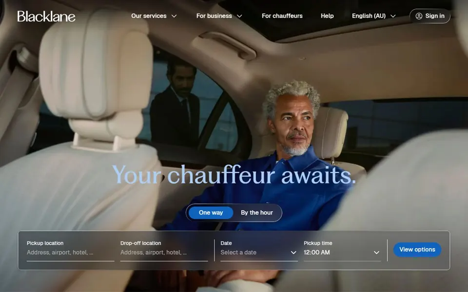 Blacklane website screenshot