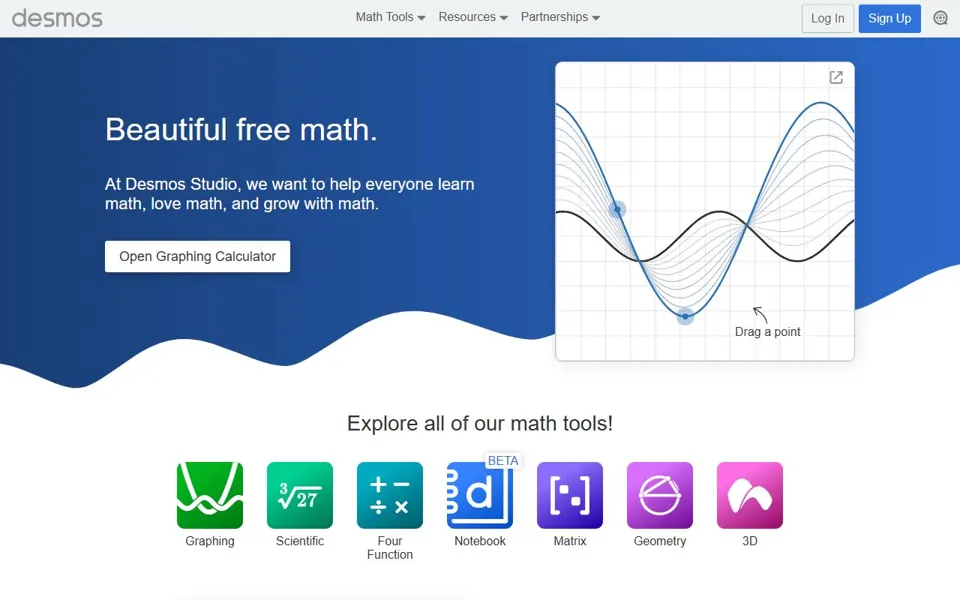Desmos website screenshot