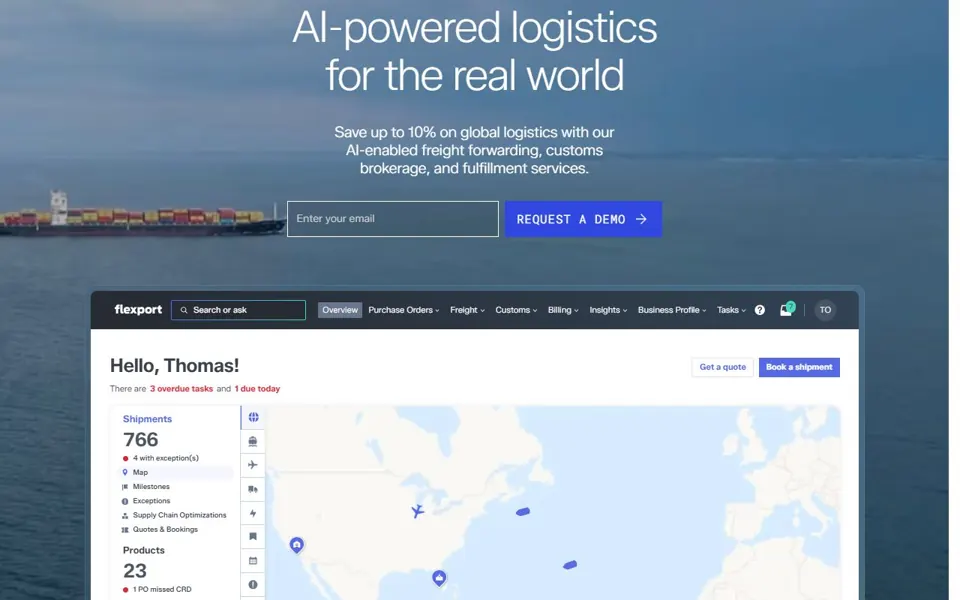 Flexport website screenshot