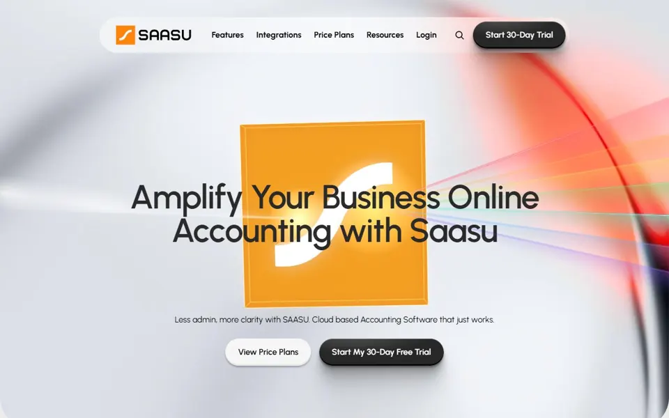 Saasu website screenshot