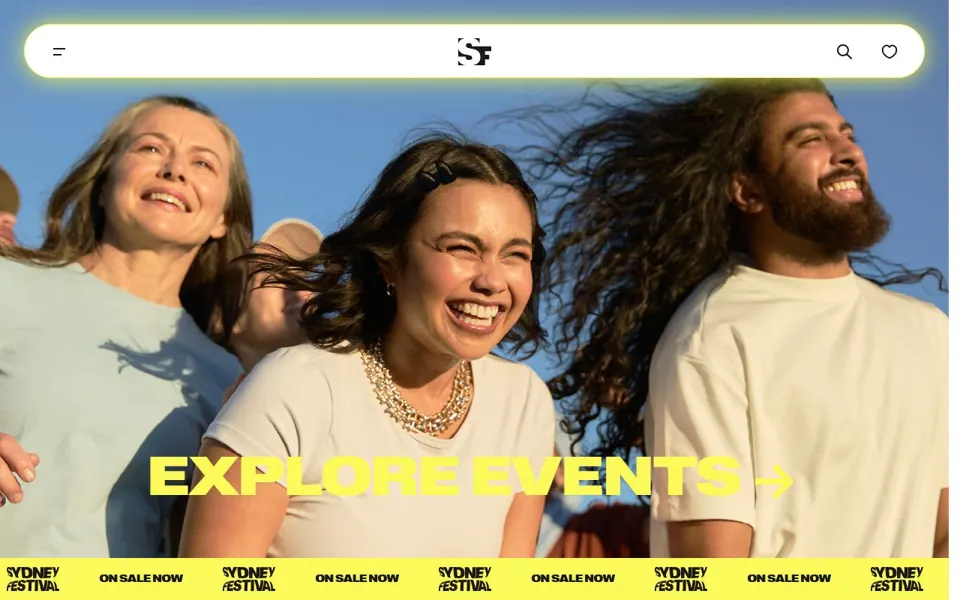 Sydney Festival website screenshot