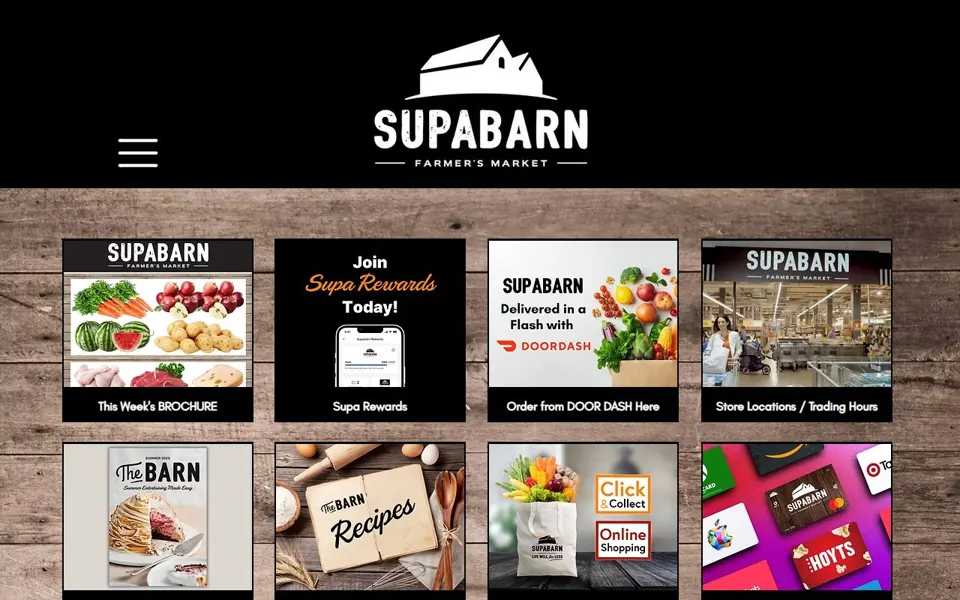 Supabarn website screenshot