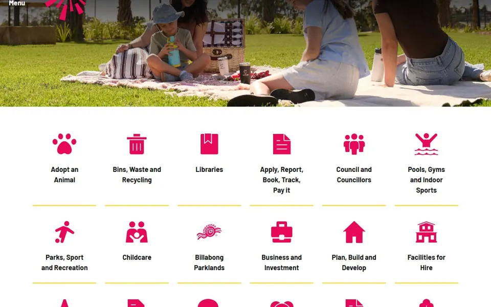 Campbelltown City Council NSW website screenshot