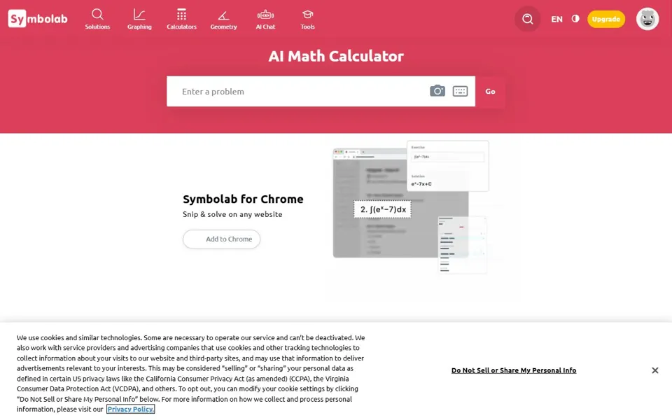 Symbolab website screenshot