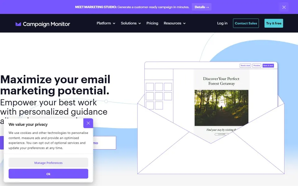 Campaign Monitor website screenshot