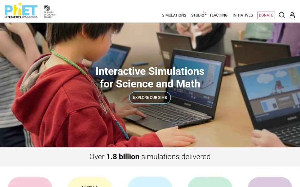 PhET website screenshot