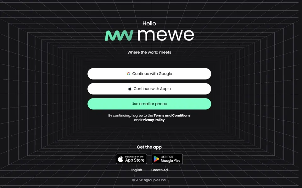MeWe website screenshot