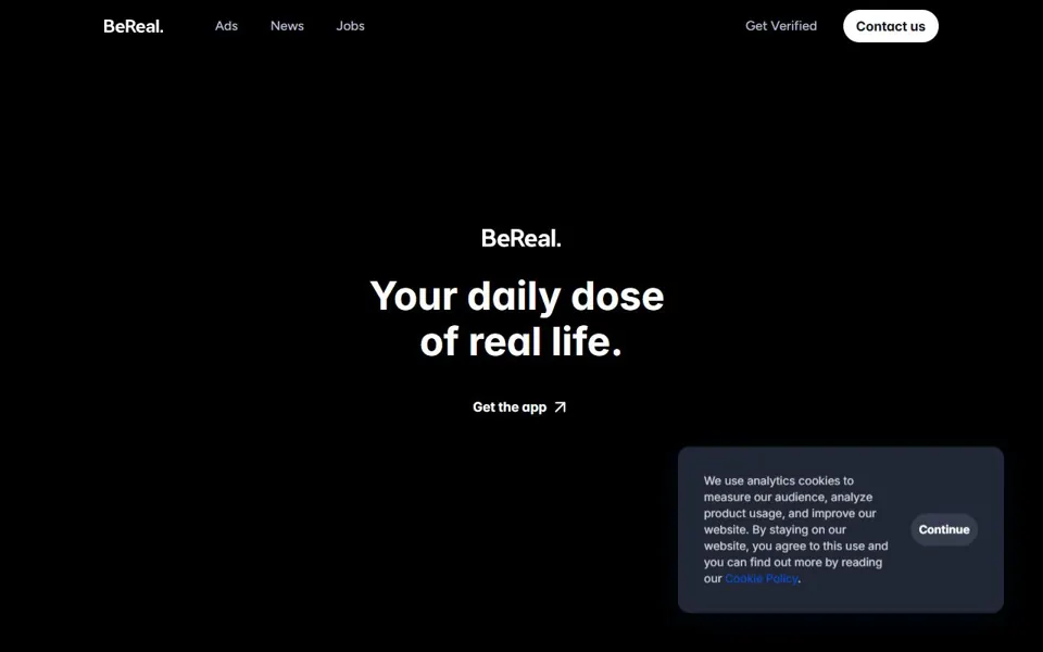 BeReal website screenshot