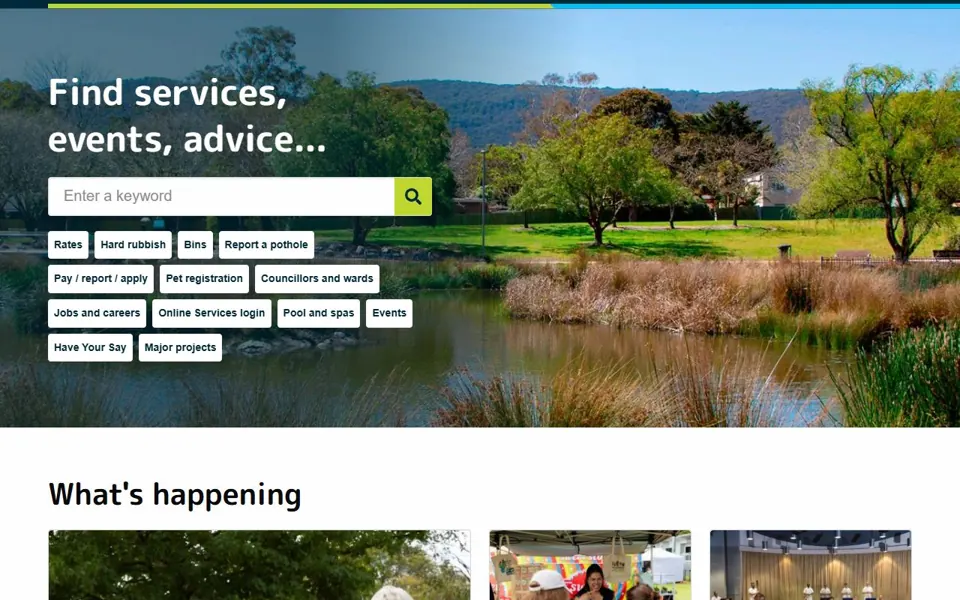 Knox City Council website screenshot