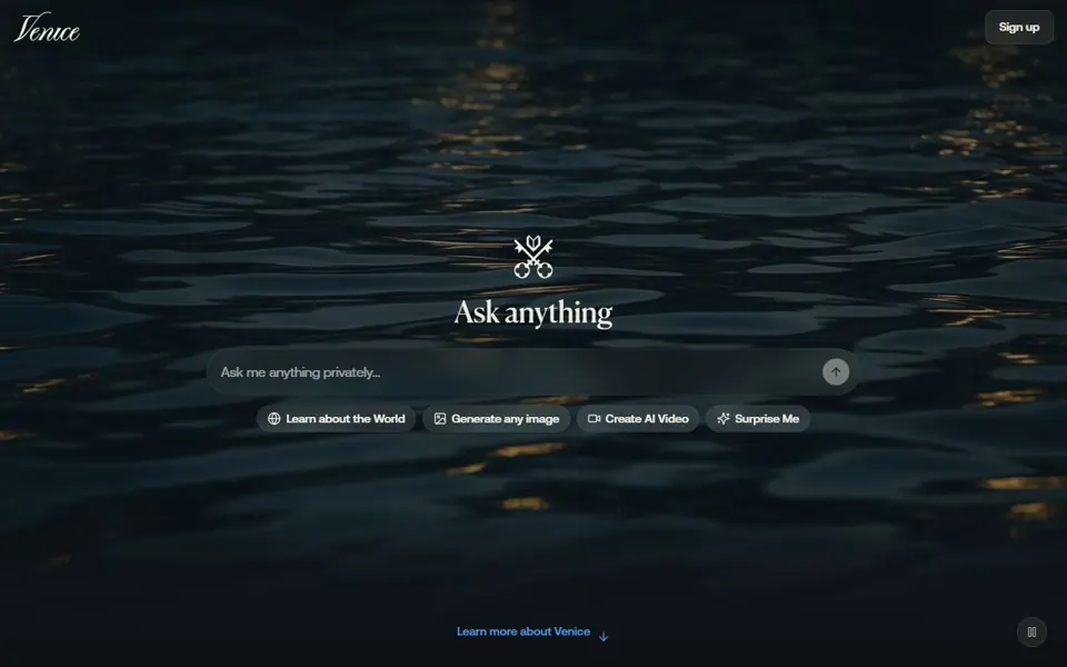Venice website screenshot