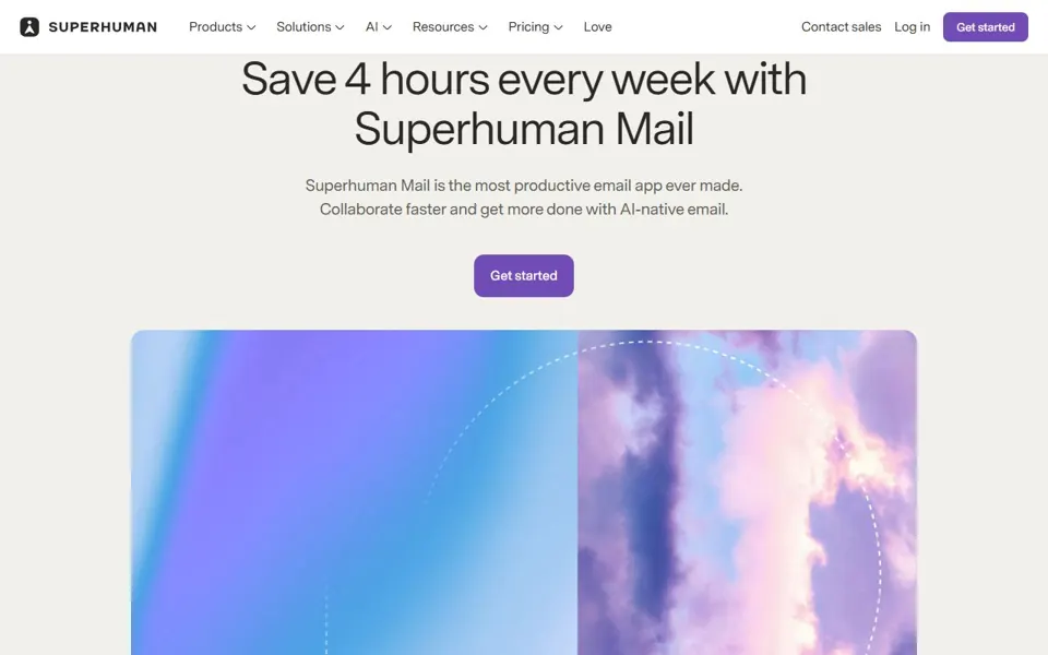 Superhuman Mail website screenshot