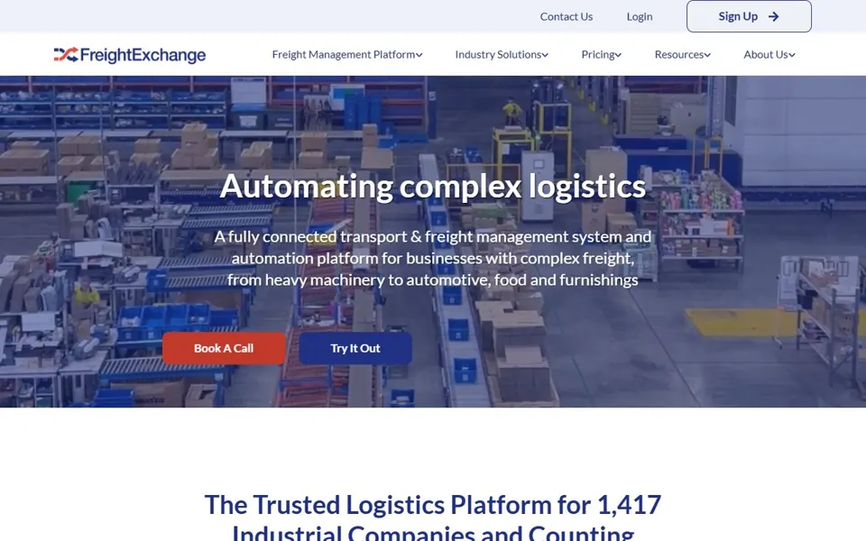 FreightExchange website screenshot