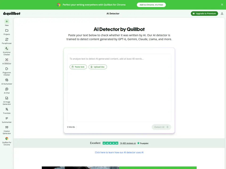 QuillBot website screenshot