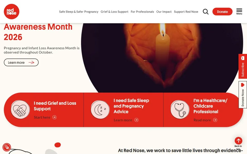 Red Nose Australia website screenshot