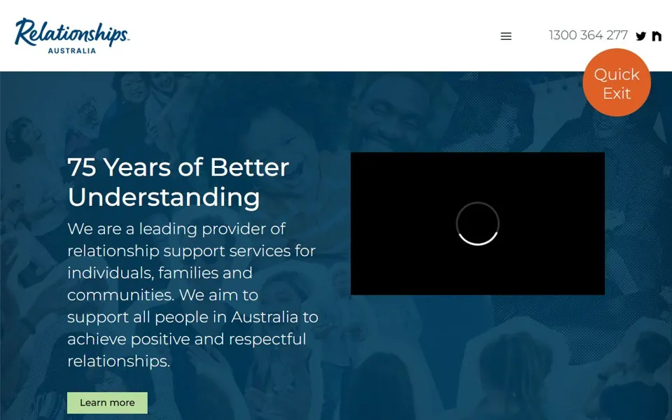 Relationships Australia website screenshot