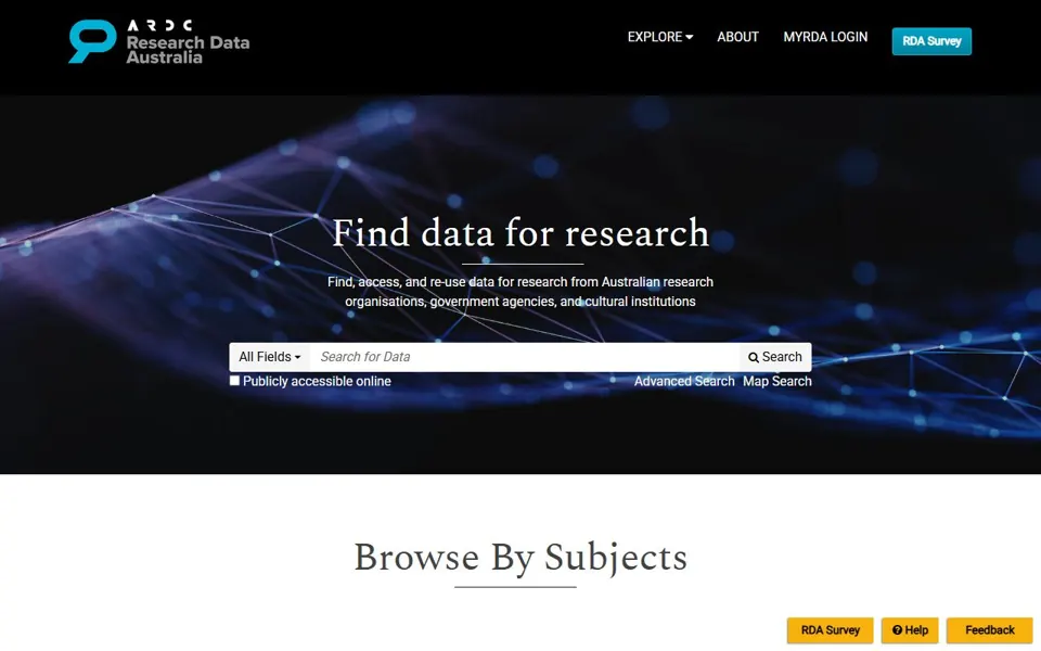 Research Data Australia website screenshot