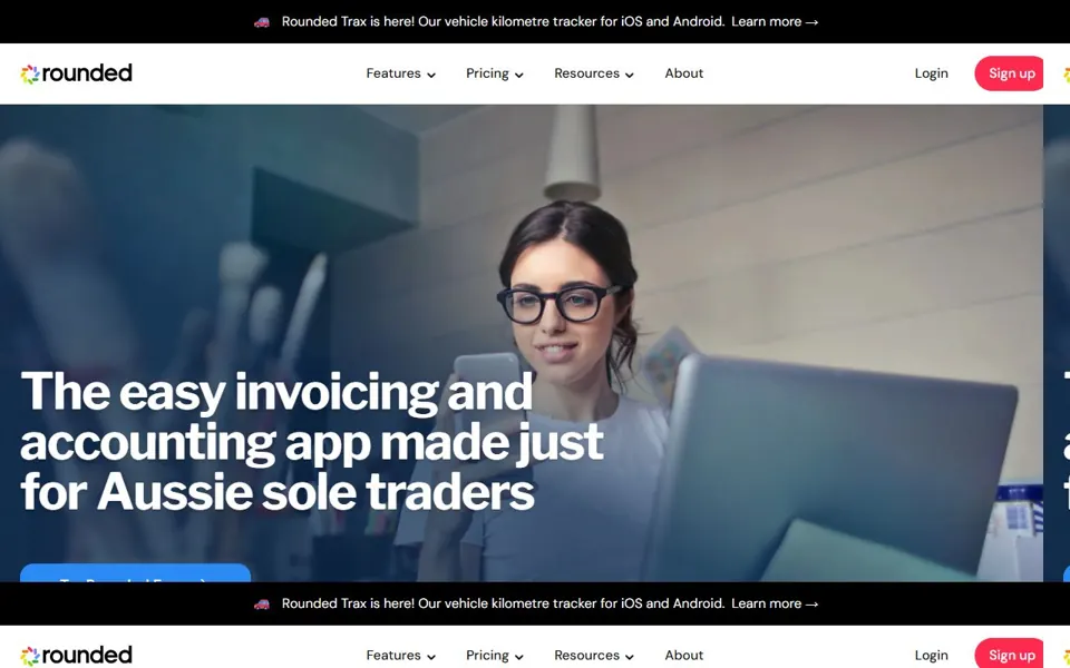 Rounded website screenshot