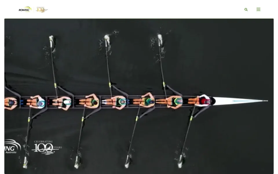 Rowing Australia website screenshot