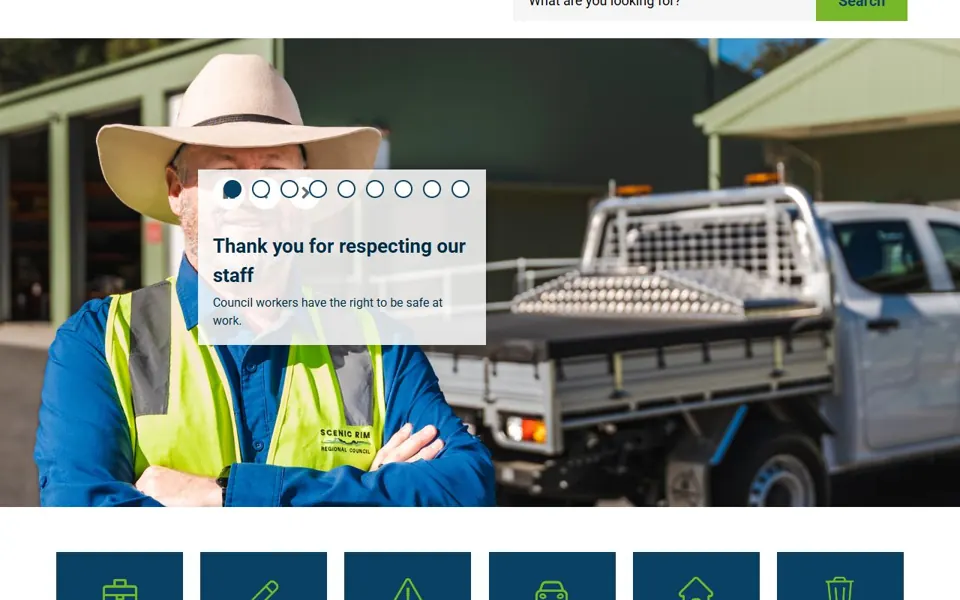 Scenic Rim Regional Council website screenshot