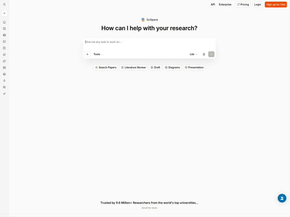 SciSpace website screenshot