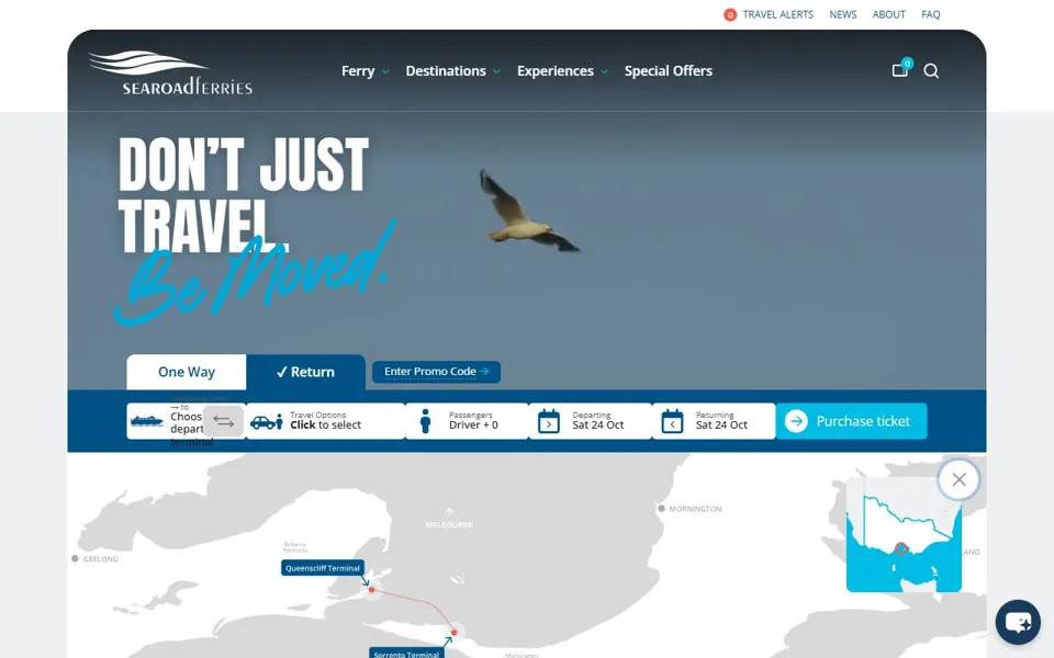 Searoad Ferries website screenshot