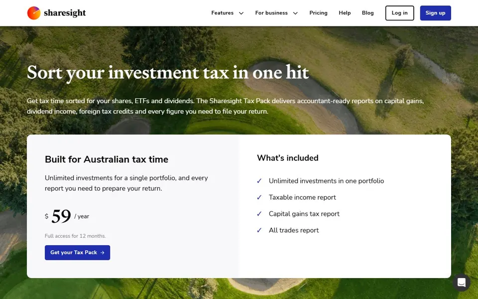 Sharesight website screenshot