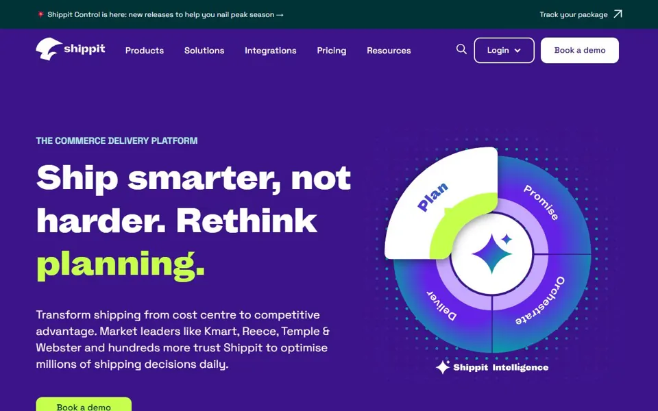 Shippit website screenshot