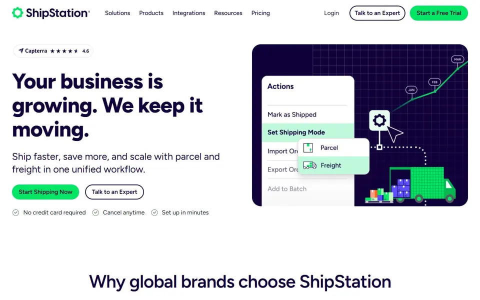 ShipStation Australia website screenshot