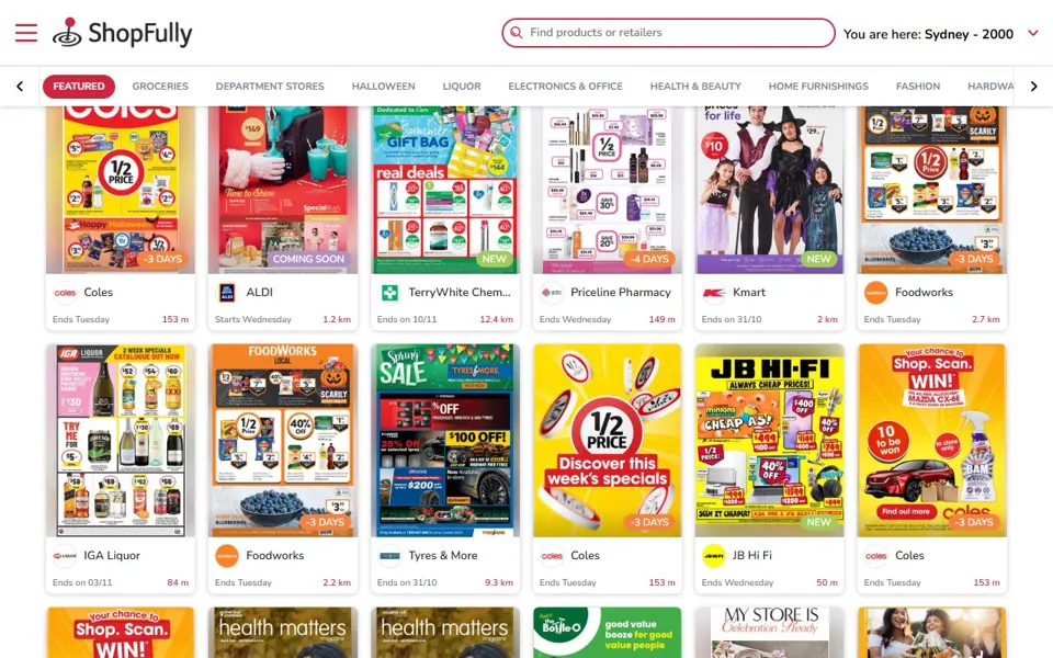 Shopfully Australia website screenshot
