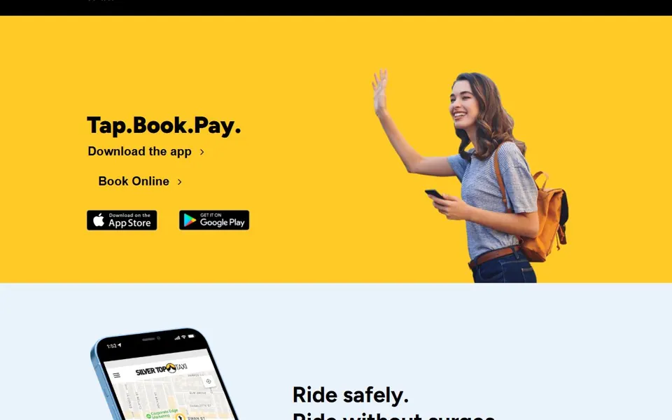 Silver Top Taxis website screenshot