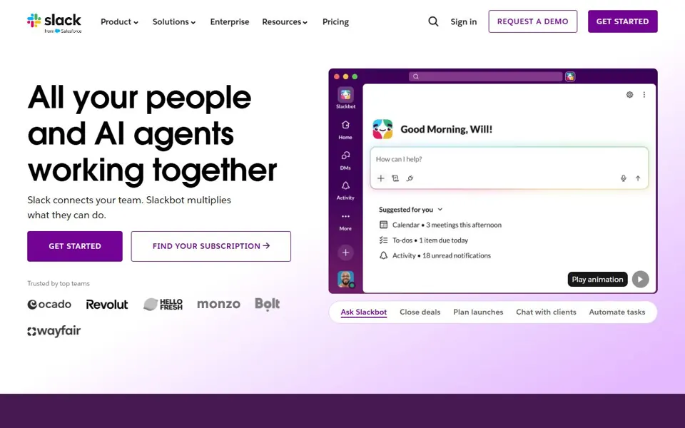 Slack website screenshot