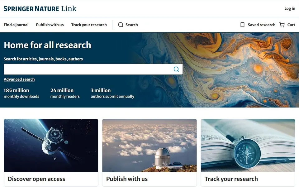 Springer Nature Link · Website screenshot