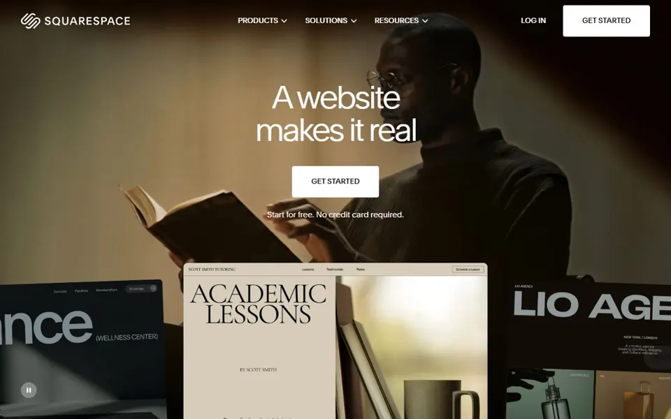 Squarespace website screenshot