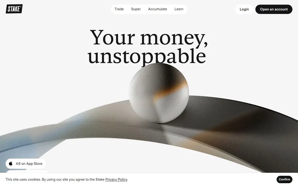 Stake website screenshot