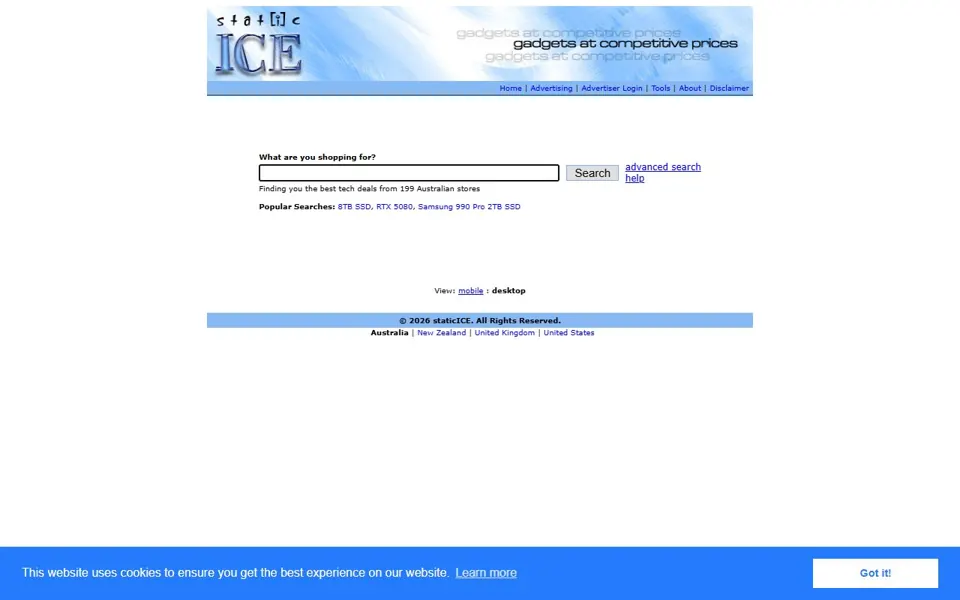 staticICE website screenshot