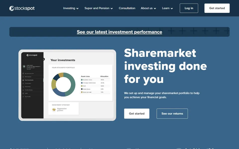 Stockspot website screenshot